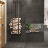 Gotham black concrete effect porcelain feature wall