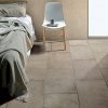 Rivoli Taupe Tumbled Porcelain Tile 408 x 414mm Bedroom Floor