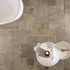 Rivoli Taupe Tumbled Porcelain Tile Four Size Mix Bathroom Floor
