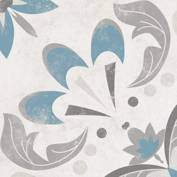 Laureat Summer Turquoise Patterned Porcelain Tile