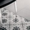 Monocrom 2 Modern & Traditional Italian Pattern Porcelain Tiles Bathroom Floor with Chair