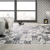 Monocrom Mix Black & White Mixture Of Modern & Traditional Italian Porcelain Tiles Bathroom Floor