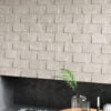 Apulia Soapstone White Feature tile on fireplace