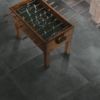 Cast Coal, Antiqued Metal Effect Porcelain Tile Table Football.