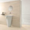 Tremosine Cream Travertine Style Bathroom Floor And Feature Wall