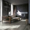 Brunswick Dark Grey Living Room Wood Effect Floor Tiles