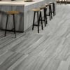 Cafe Bar Area Tiled In Valmalenco Grey Quartzite Effect Porcelain Tiles