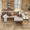 Earth Clay Stone Effect Tumbled Living Room Floor Tiles