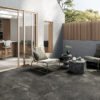 Exterior Black Slate Patio Tiles in Terling Black Stone Effect Porcelain Tiles