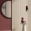 Kubus Ivory and Red 3D Feature Wall Tiles