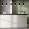 Kubus White 3D Feature Tile on reception counter