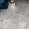 Maurienne Grey Quartzite Stone Effect Porcelain Floor Tiles And Blue Sofa