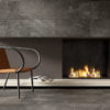 Tiled Fire Hearth in Terling Black Slate Effect Porcelain Tiles