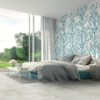 Tiled Bedroom Floor In Earth Ash Grey Stone Effect Porcelain Tiles