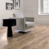 Tremosine Brown Travertine Tiled Living Room Floor