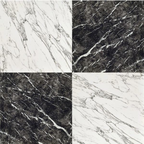 Prominence Grigio Carnico Black White Marble Effect Porcelain Tile