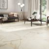 Borghini Cream White Polished Marble Floor Porcelain Tiles