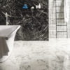 Prominence Statuarietto Polished White Marble Porcelain Floor Tile