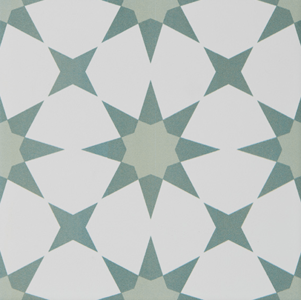 Atlas Green Starburst Porcelain Tile