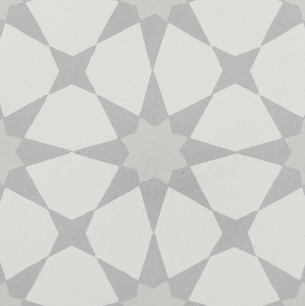Atlas Soft Grey Patterned Porcelain Tile
