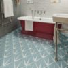 Lily Pad Pistachio Bathroom Floor Tiles