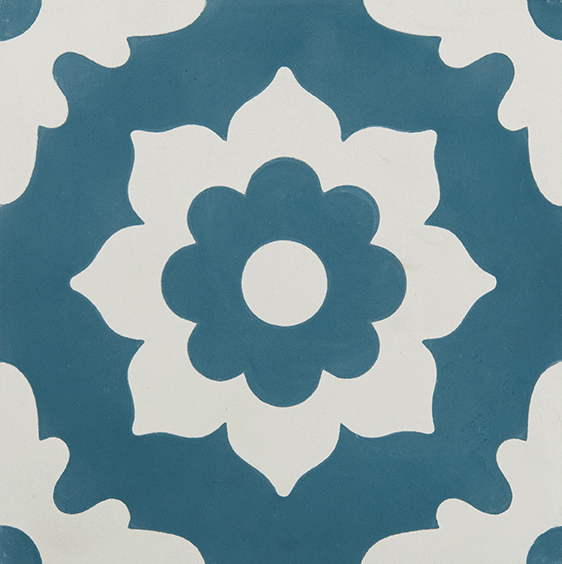 Floris Denim Decorative Blue Porcelain Tile