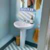 Neapolitan Porcelain Aqua Green displayed by Bathroom Sink and Floor