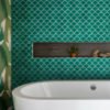 Atlantis Emerald Green Scallop Bathroom Wall Tiles