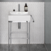Mono Hex Porcelain Blanc Kitchen And Bathroom Tiles.