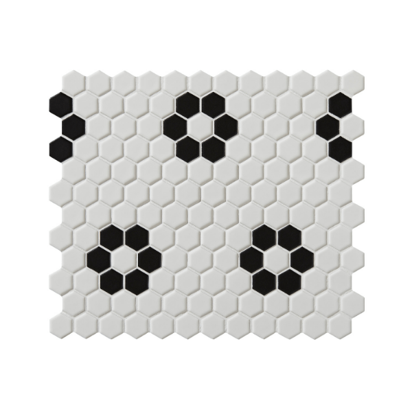 Mono Hex Porcelain Daisy