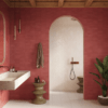 Cascada Rojo Tuscan Red Bathroom Metro Tiles