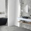 Sol Black and White Aged Bathroom Tiles