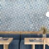 Sol Blue Geometric Restaurant Wall Tiles