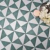 Sol Green Geometric Floor Tiles