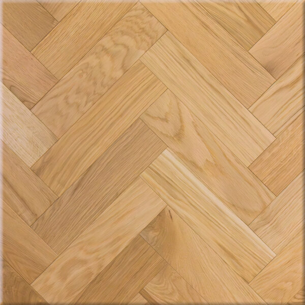 Fulford brushed & natural matt oiled oak flooring in herringbone format